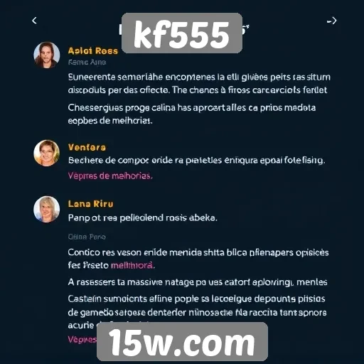 Feedback de usuários sobre a experiência no kf555